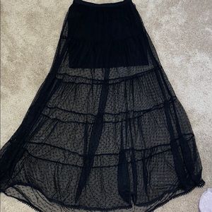 Black lace cage skirt